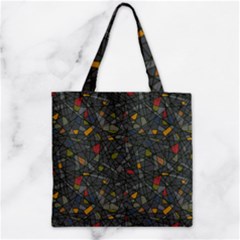 Abstract Reg Zipper Grocery Tote Bag by FunkyPatterns