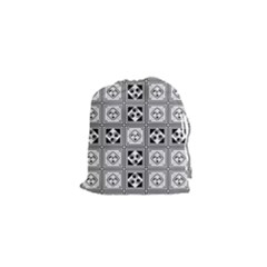 Black And White Drawstring Pouches (xs)  by FunkyPatterns