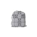 Black And White Drawstring Pouches (XS)  View2