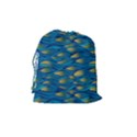 Blue Waves Drawstring Pouches (Medium)  View2