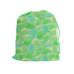 Green Glowing Drawstring Pouches (extra Large) by FunkyPatterns