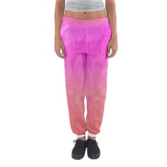 Ombre Pink Orange Women s Jogger Sweatpants by BrightVibesDesign