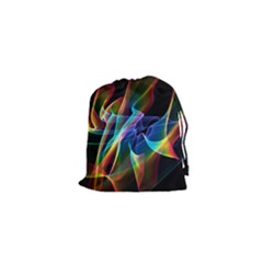 Aurora Ribbons, Abstract Rainbow Veils  Drawstring Pouches (xs)  by DianeClancy