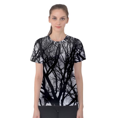 Winter Treescape Women s Sport Mesh Tee by RoseanneJonesPhotography