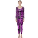 Purple Lace Landscape Abstract Shimmering Lovely In The Dark Long Sleeve Catsuit View1