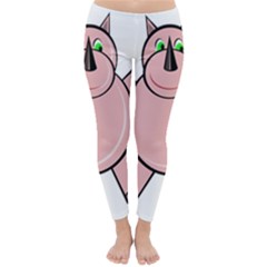 Pink Rhino Winter Leggings  by Valentinaart