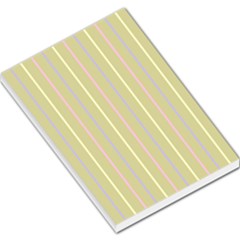 Summer Sand Color Lilac Pink Yellow Stripes Pattern Large Memo Pads by picsaspassion
