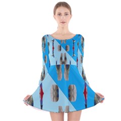 Imagesf4rf4olik Long Sleeve Velvet Skater Dress by MRTACPANS