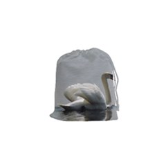 Swimming White Swan Drawstring Pouches (xs)  by picsaspassion