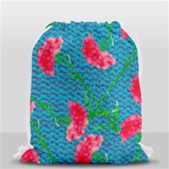 Carnations Drawstring Bag (small) by DanaeStudio
