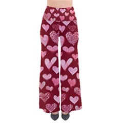 Watercolor Valentine s Day Hearts Pants by BubbSnugg