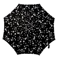 Black And White Starry Pattern Hook Handle Umbrellas (small) by DanaeStudio