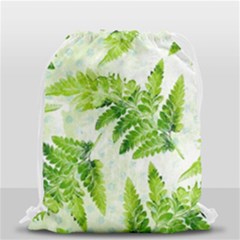 Fern Leaves Drawstring Bag (small) by DanaeStudio