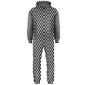 Sports Racing Chess Squares Black White Hooded Jumpsuit (Men)  View1