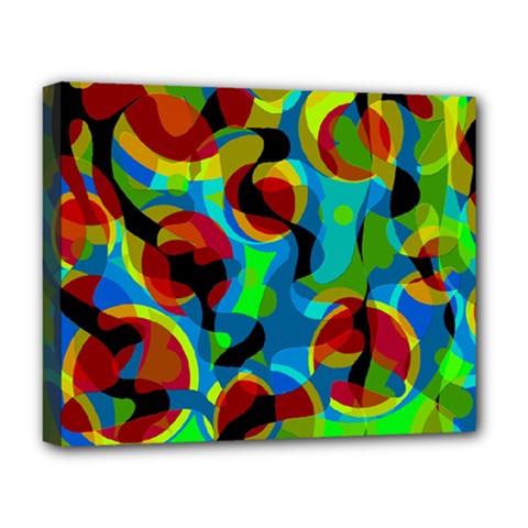 Colorful Smoothie  Deluxe Canvas 20  X 16   by Valentinaart