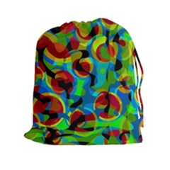 Colorful Smoothie  Drawstring Pouches (xxl) by Valentinaart