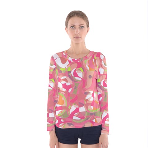 Pink Smoothie  Women s Long Sleeve Tee by Valentinaart