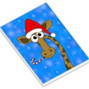 Xmas giraffe - blue Large Memo Pads View1