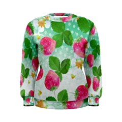 Cute Strawberries Pattern Women s Sweatshirt by DanaeStudio