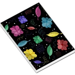 Colorful Floral Design Large Memo Pads by Valentinaart