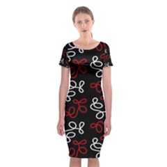 Elegance - Red  Classic Short Sleeve Midi Dress by Valentinaart