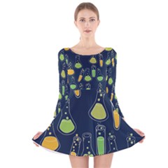 Science Geek Long Sleeve Velvet Skater Dress by BubbSnugg