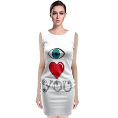 I Love You Classic Sleeveless Midi Dress by Valentinaart