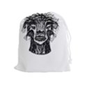Fantasy Monster Head Drawing Drawstring Pouches (Extra Large) View1