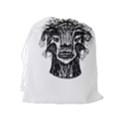 Fantasy Monster Head Drawing Drawstring Pouches (Extra Large) View2