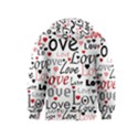 Love pattern - red Kids  Pullover Hoodie View2