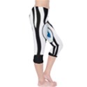 Blue eye zebra Capri Leggings  View4