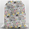 Communication Web Seamless Pattern Drawstring Bag (Large) View1