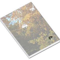 Vermont Tree In Autumn With Kitty Large Memo Pad by SusanFranzblau