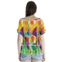 Abstract sunrise Flutter Sleeve Top View2