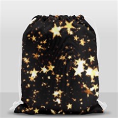 Golden Stars In The Sky Drawstring Bag (small) by picsaspassion