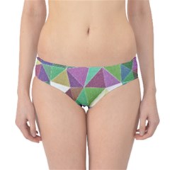 Colorful Triangles, Pencil Drawing Art Hipster Bikini Bottoms by picsaspassion