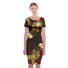 Autumn Bubbles Classic Short Sleeve Midi Dress by Valentinaart