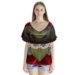Illustration Drawing Vector Color Flutter Sleeve Top by Amaryn4rt