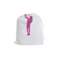 Selfie Girl Graphic Drawstring Pouches (medium) 