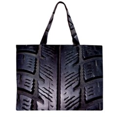 Mature Black Auto Altreifen Rubber Pattern Texture Car Zipper Mini Tote Bag by Amaryn4rt