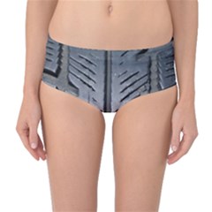 Mature Black Auto Altreifen Rubber Pattern Texture Car Mid-waist Bikini Bottoms by Amaryn4rt