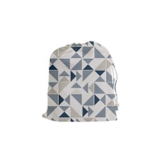 Geometric Triangle Modern Mosaic Drawstring Pouches (small)  by Amaryn4rt