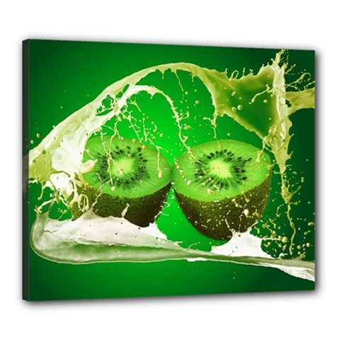 Kiwi Fruit Vitamins Healthy Cut Canvas 24  X 20  by Amaryn4rt
