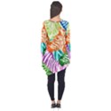 Zebra Colorful Abstract Collage Long Sleeve Tunic  View2