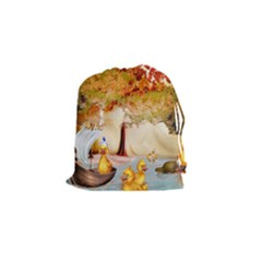 Art Kuecken Badespass Arrangemen Drawstring Pouches (small)  by Amaryn4rt