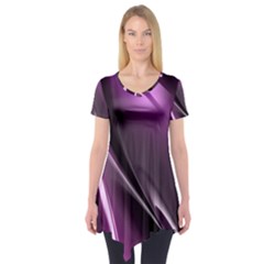 Fractal Mathematics Abstract Short Sleeve Tunic  by Amaryn4rt