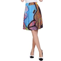 Graffiti Wall Color Artistic A-line Skirt by Amaryn4rt