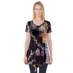 Qingdao Provence Lights Outdoors Short Sleeve Tunic  by Amaryn4rt