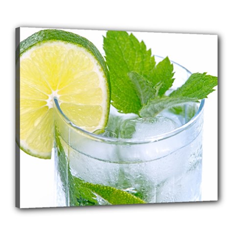 Cold Drink Lime Drink Cocktail Canvas 24  X 20  by Amaryn4rt