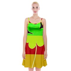 Irish German Germany Ireland Funny St Patrick Flag Spaghetti Strap Velvet Dress by yoursparklingshop